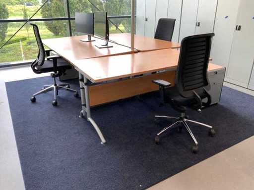 Gispen, Girsbergen Desk, office chair and drawer unit (3x)