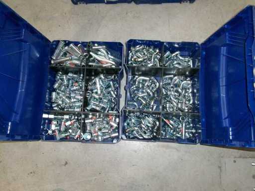 Batch of VSH XPress press couplings Ø15 mm including sorting bins