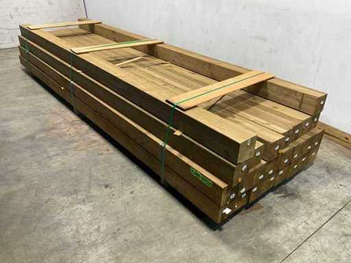 Duplo cu stâlp Douglas lipit 400x14x14 cm (10x)