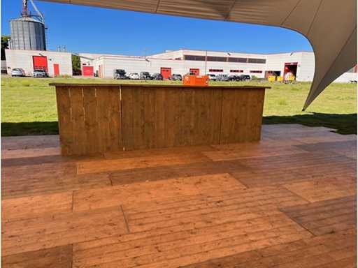 Bar barowy - bar frontowy - drewno rusztowania 