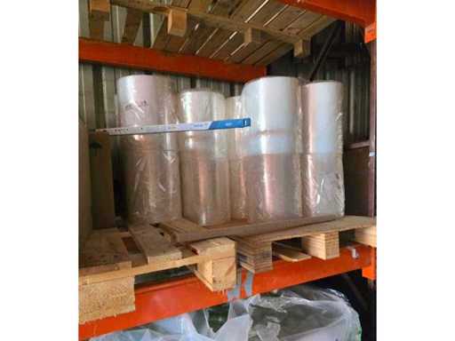Pallet of film reels for thermoformer.