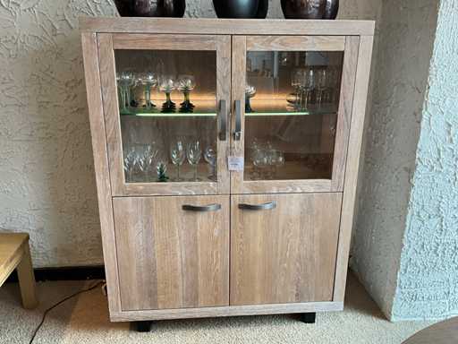 Brescia Eiken Vitrinekast