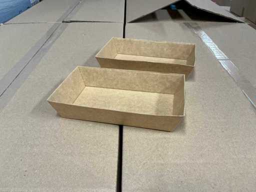 Partij Bakjes A14 golfpapier bruin 157x88x35mm (6100x)