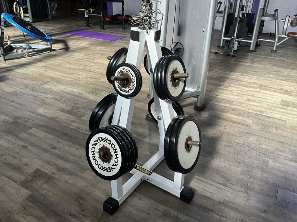 TechnoGym Ciężarki wraz ze stojakiem