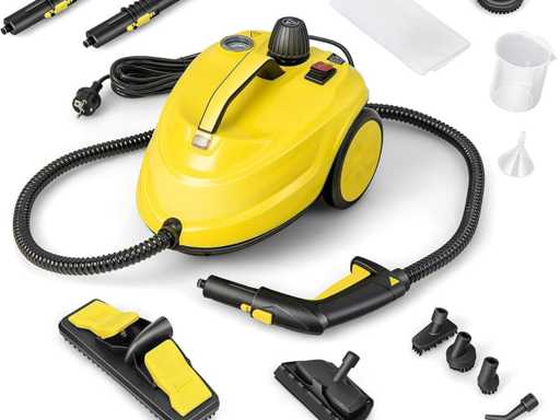 Nettoyeur vapeur 5 bars avec roues et poignée télescopique