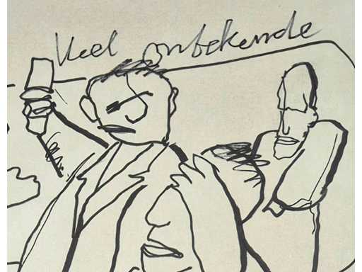 Tekening Herman Brood ‘Wel Onbekende’