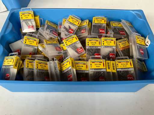 Rotadrill Verschiedene Schrauben Edelstahl & Messing (100x)