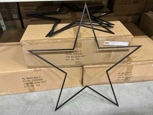 Lot Star metal D75cm noir (72x)