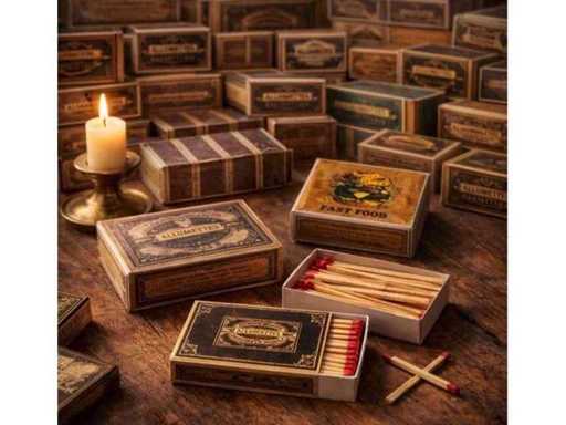 Set aus 80 großen Streichholzschachteln Old Fashioned Boxes