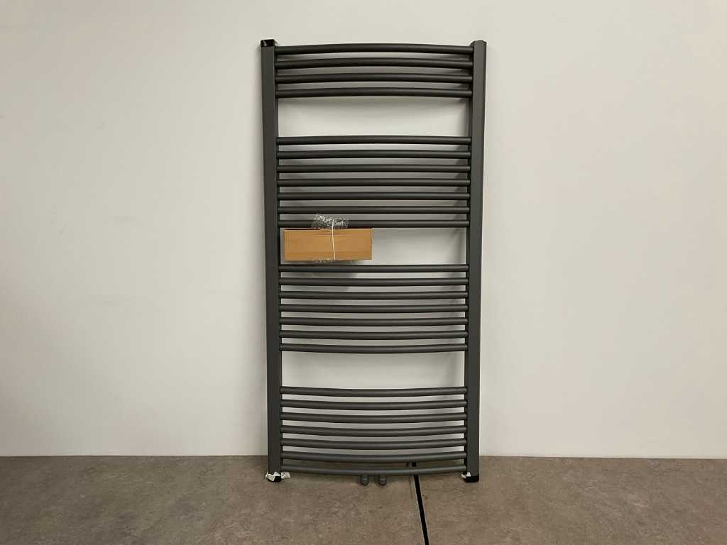 Handdoek radiator - Gebogen - Grijs metallic - 60x120 cm