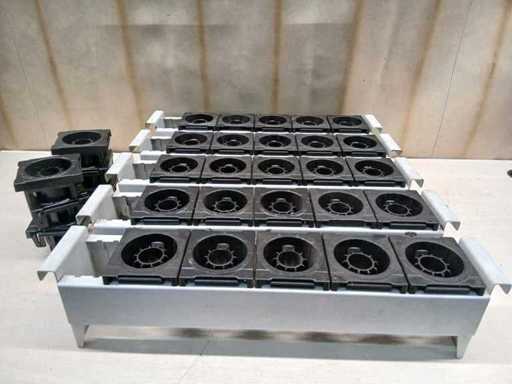 Inserti di stoccaggio per portautensili CNC (sistema di rastrelliera modulare) - Portautensili in plastica per portautensili CNC con portautensili metallico (5x)