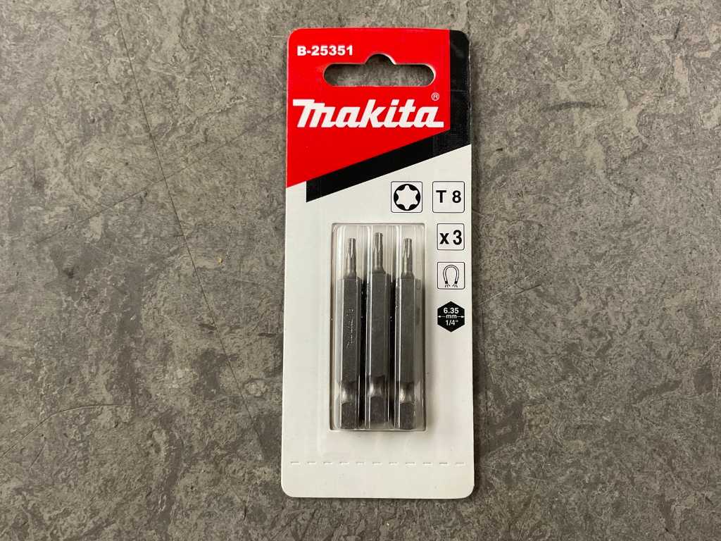 Makita - B-25351 - 3-pack screwdriver bit T8x50 mm (60x)
