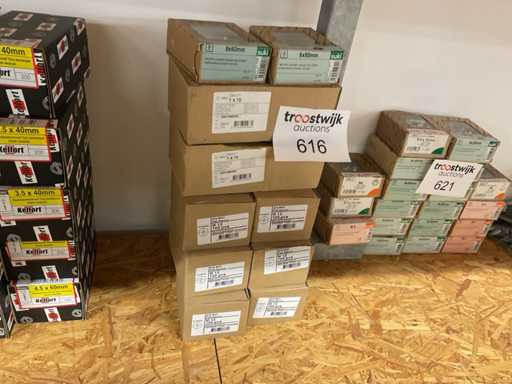 10 boîtes de boulons à retard ; Rondelles