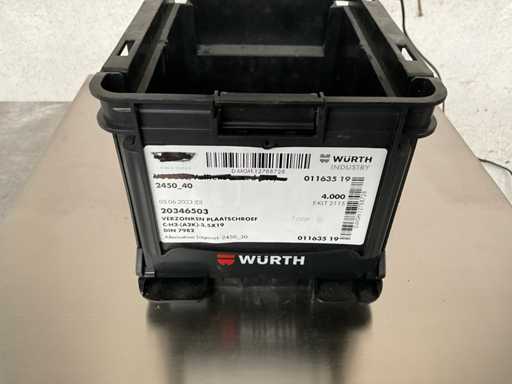 Würth 0.89 kg Countersunk sheet metal screw in stackable container