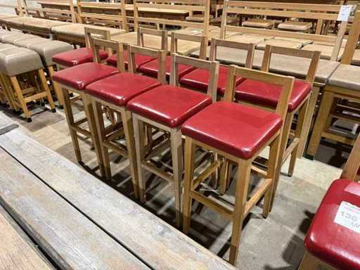 Hütten – Barhocker mit Rückenlehne (9x)