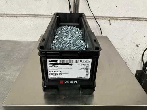 Würth 8,95 kg Vite in lamiera svasata 4,2 x 25 in contenitore impilabile