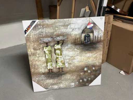 Decorazione murale su tela