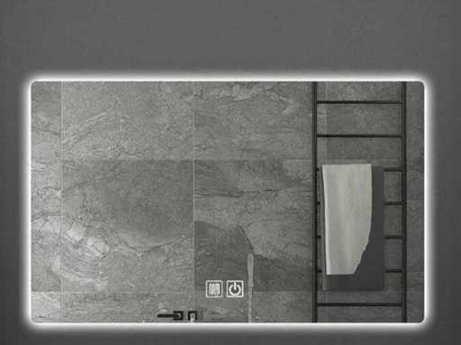 Lustro 100x60c z diodą LED – ściemniane i ogrzewane lustrem