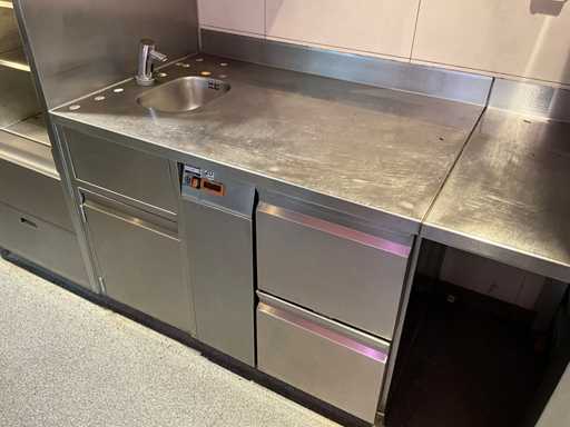 AKE-Ideal - Koelwerkbank met spoeltafel