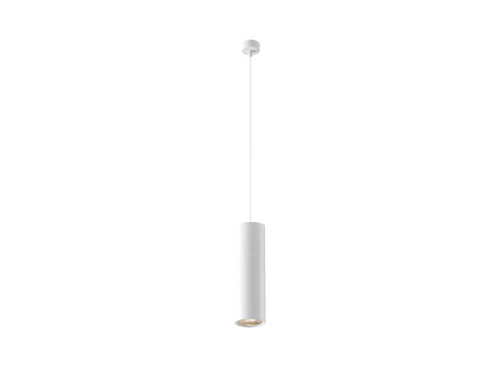 GU10 Lampada a sospensione decorativa cilindro 24cm bianco sabbia (4x)