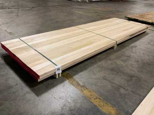 Yellow Poplar panelen voorgeschuurd 40x1000 mm (2x)