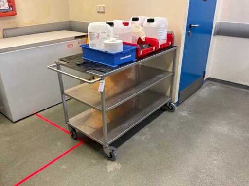 Stainless steel transport trolley