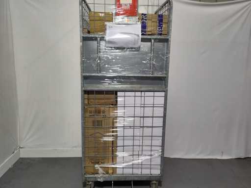 Rolcontainer met diverse producten