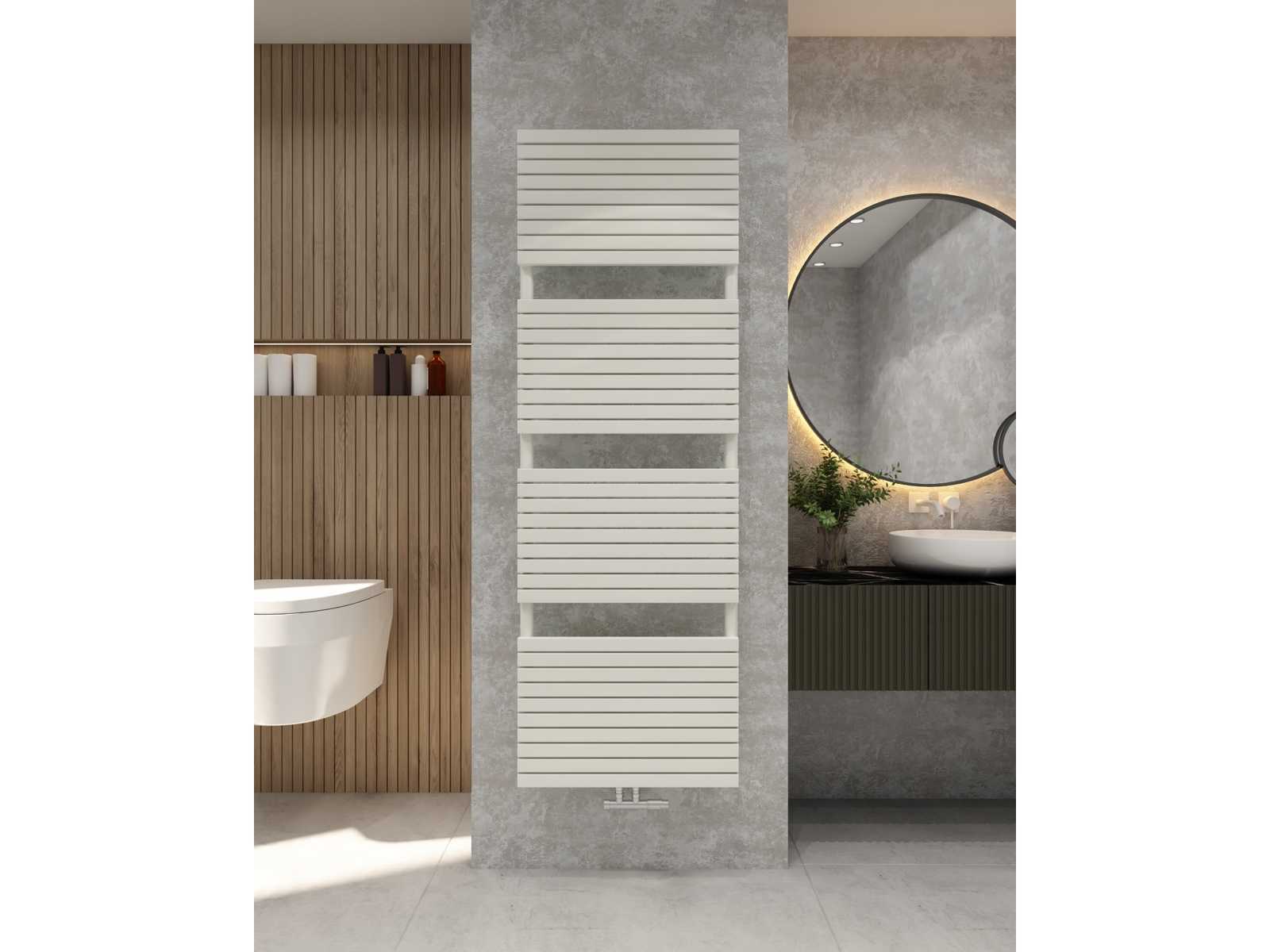 Matt white towel online radiator