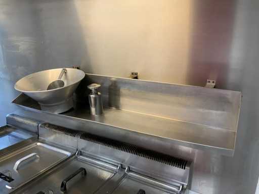 Stainless steel fries scoop tray