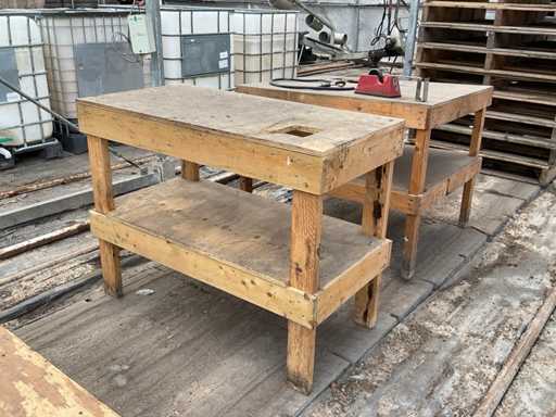 Tavolo da lavoro in legno (4x)