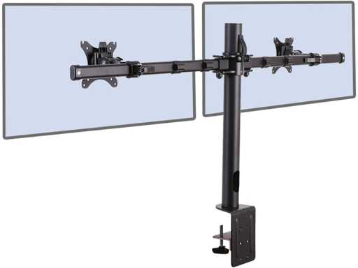 FLEXIMOUNTS D1DP LCD Computer Monitor Dual Arm Desk Stand