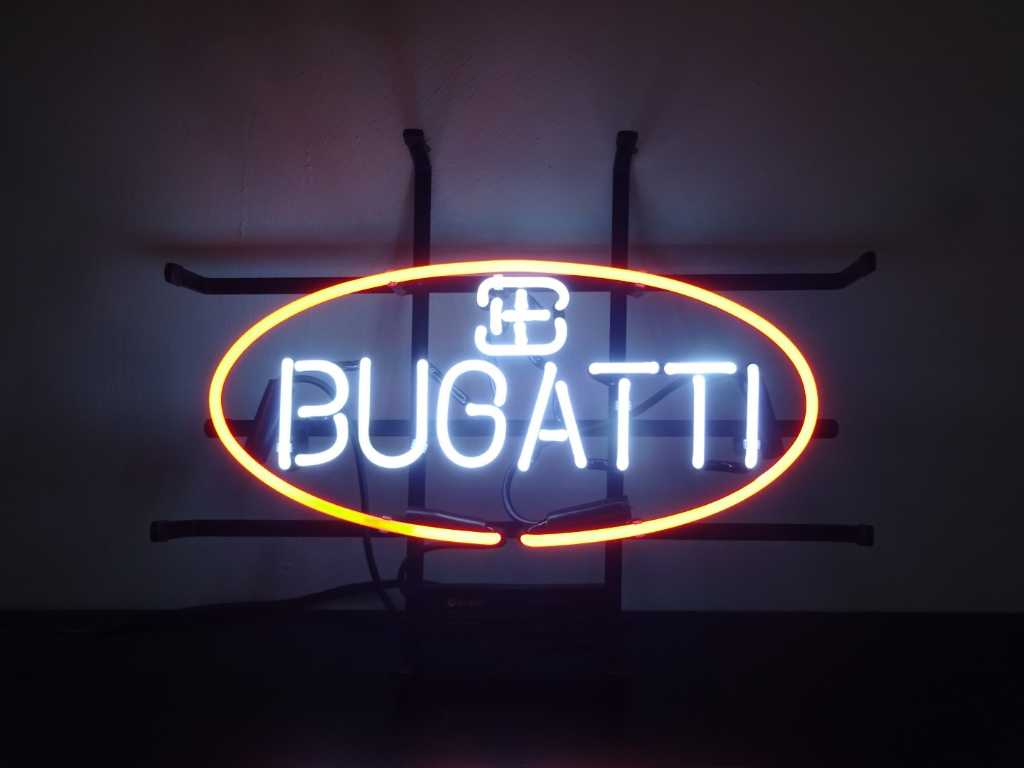 Bugatti - Enseigne NEON (verre) - 40 cm x 31 cm