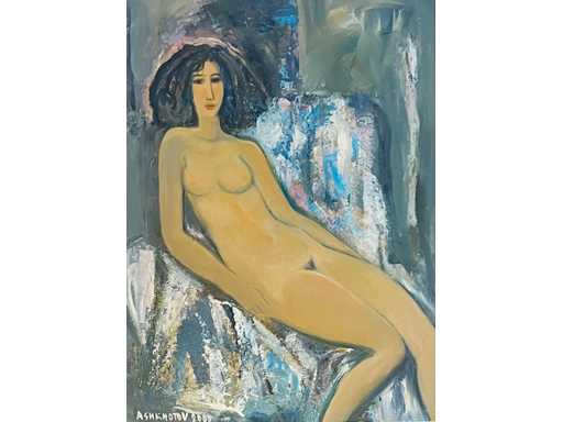 Mihail Așkotov - nud - pastel