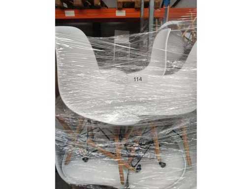 12x bucket chair white excl. Pallet (12x)