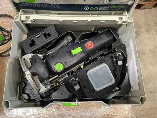 KOMPLETNY ZESTAW Festool Domino DF 500 Q-Plus Zestaw z zestawem kołków DS 4/5/6/8/10 i zapasowym kołkiem