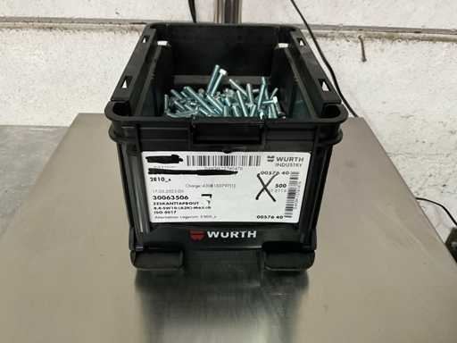 Boulon Würth à goujons hexagonals de 5,06 kg M6 x 40 pouces dans un contenant empilable