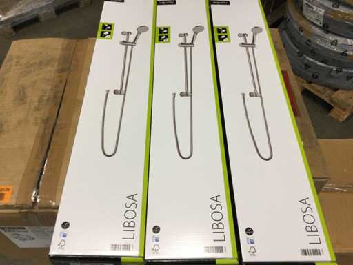 AquaSu - Libosa - Duschruten-Set mit Handdusche und Schlauch (3x)