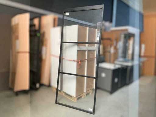 Industriële wand 110x258cm zwart gecoat