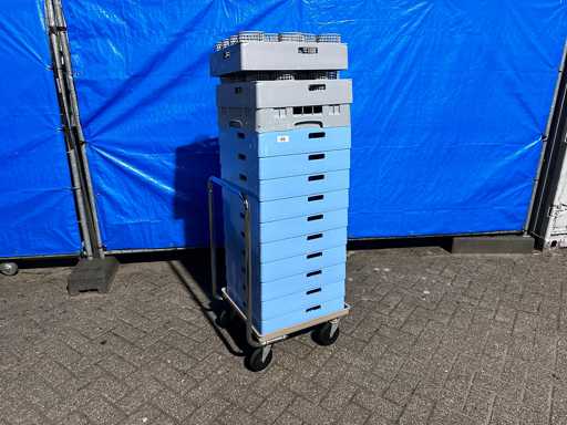 Kar met vaatwasserkratten