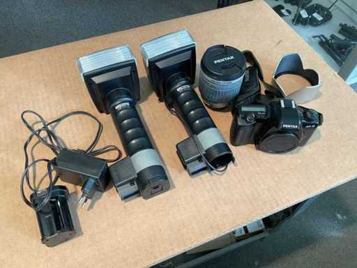 Pentax MZ-10 Fotocamera set in tas