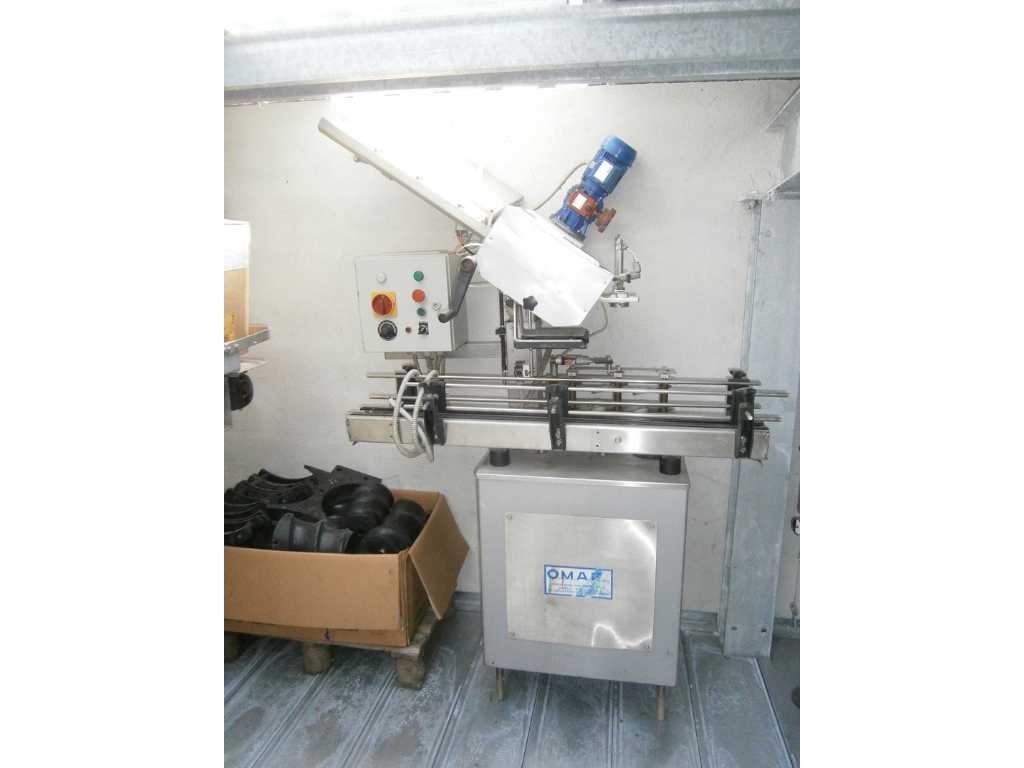 OMAR - Distributore capsule, con basamento e nastro trasportatore inox