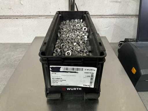 Würth 13.75 kg Zeskant lasmoer M10 in stapelbare bak