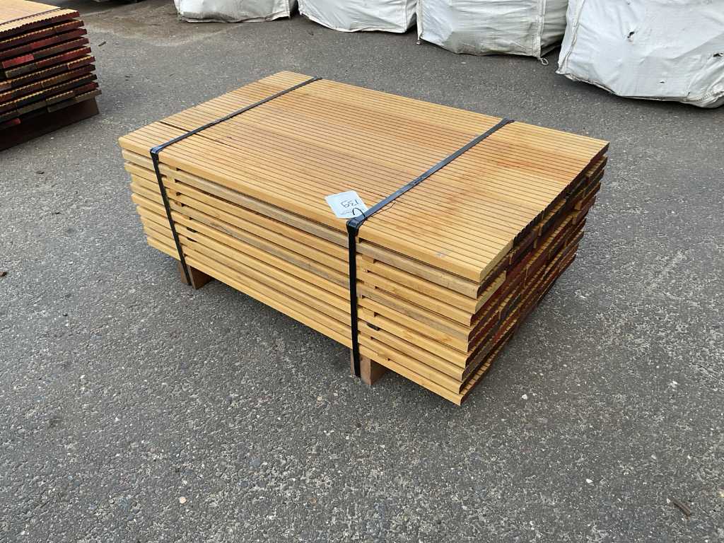 Paquet Planche de terrasse en bois dur raboté (Bilinga)