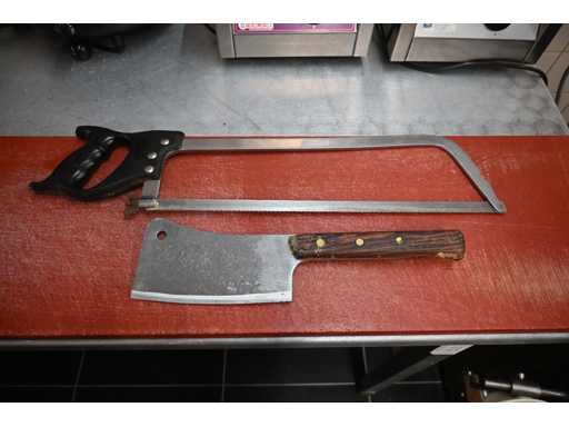 Outils de coupe et de scie en boucherie (2x)