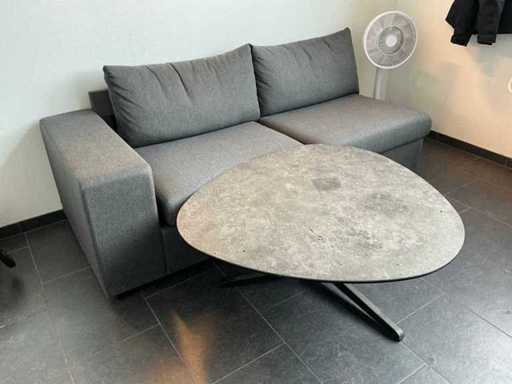 Sofa with coffee table