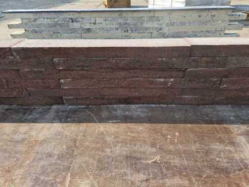 Wall blocks Brown black nuanced (approx. 896 pieces)