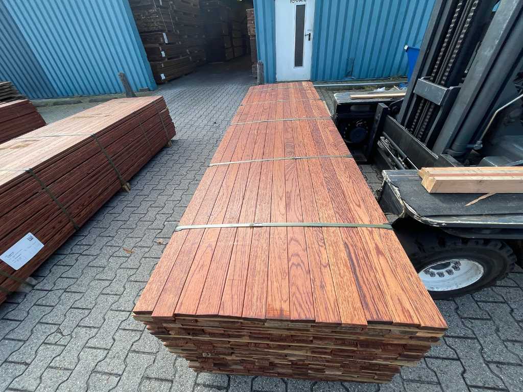 Walaba hardhouten planken geschaafd 21x65mm, lengte 300cm (140x)