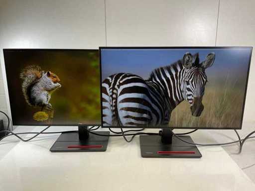 Lenovo (P27H-20) 27", 2560x1440 (QHD) Monitory IPS (2x)
