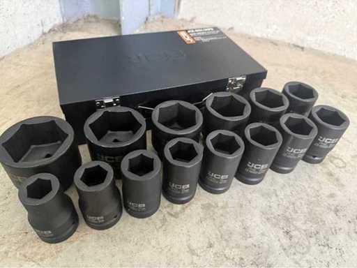 JCB 6-point impact socket set 22 - 60 mm