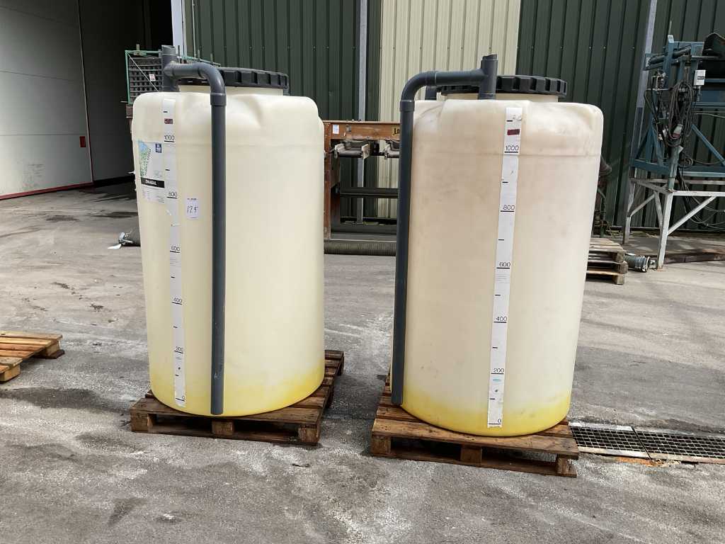 Fusion 1100 L vertikaler Lagermischbehälter (2x)
